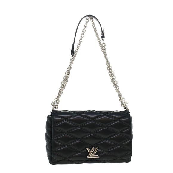 LOUIS VUITTON Quilted Martage Shoulder Bag Calfskin Black M50216 - Picture 1 of 16